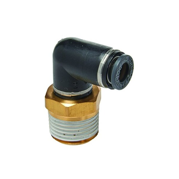 S.U.R. & R. Auto Parts Male Elbow 1/4" Tube X 3/8" NPT (2) SRRABE240 - main